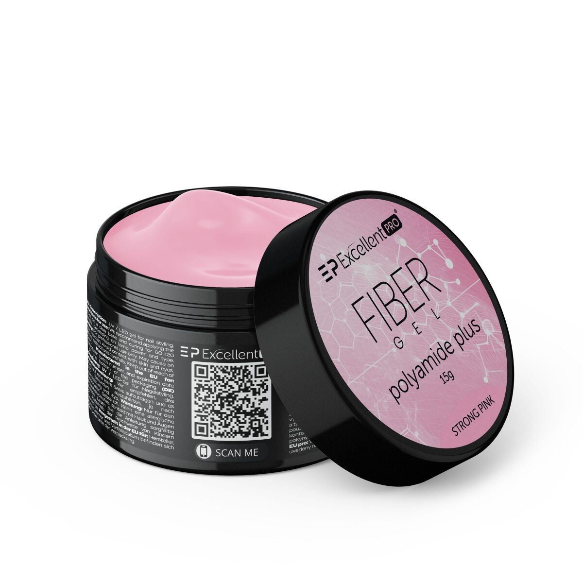 Excellent PRO Fiber Gel Polyamide Plus STRONG PINK 15g