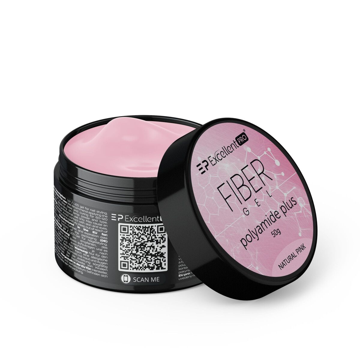Excellent PRO Fiber Gel Polyamide Plus NATURAL PINK 50g
