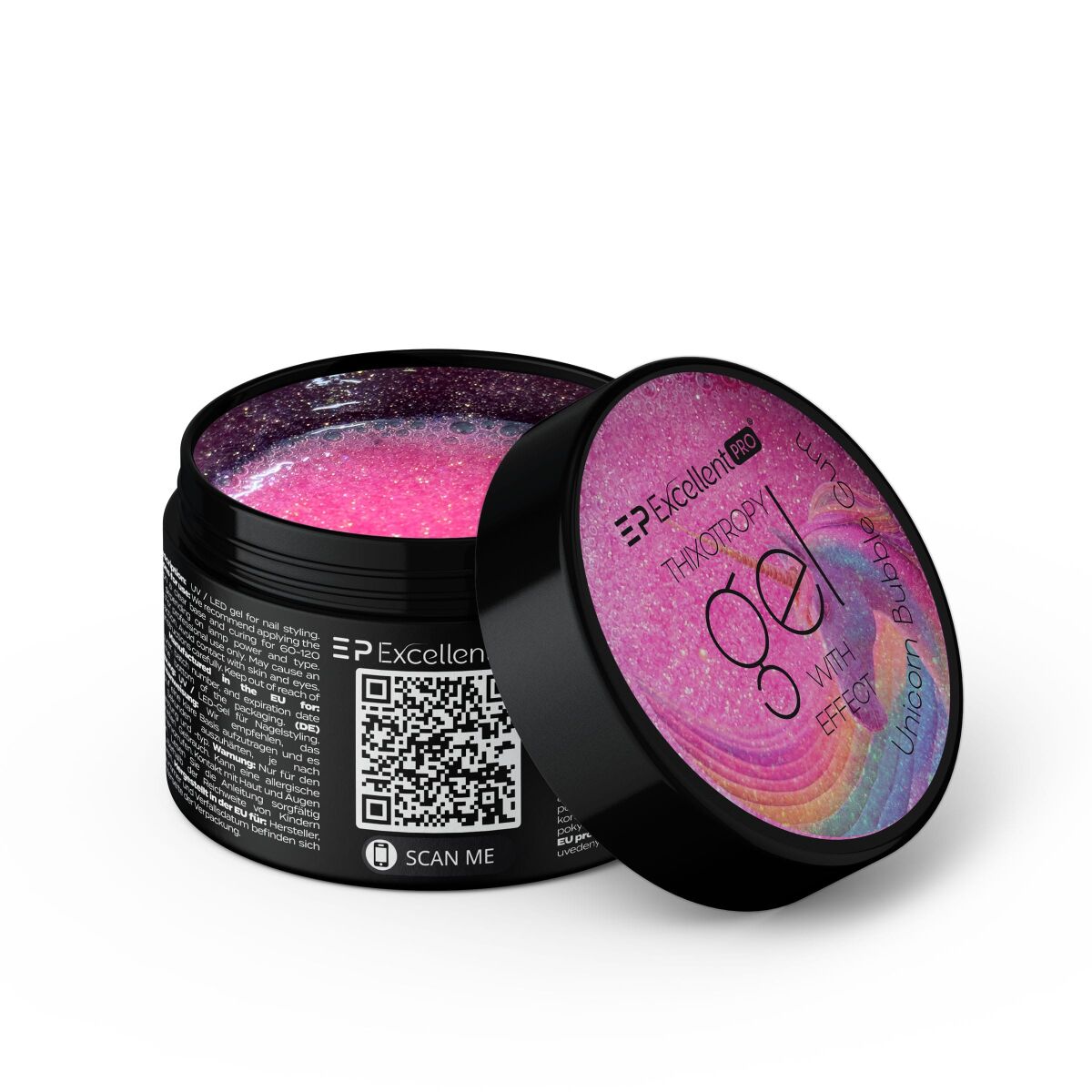 Excellent PRO Thixotropy gel with effect Unicorn Bubble Gum 15g