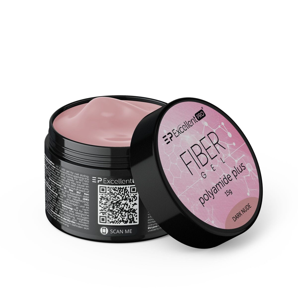 Excellent PRO Fiber Gel Polyamide Plus DARK NUDE  15g