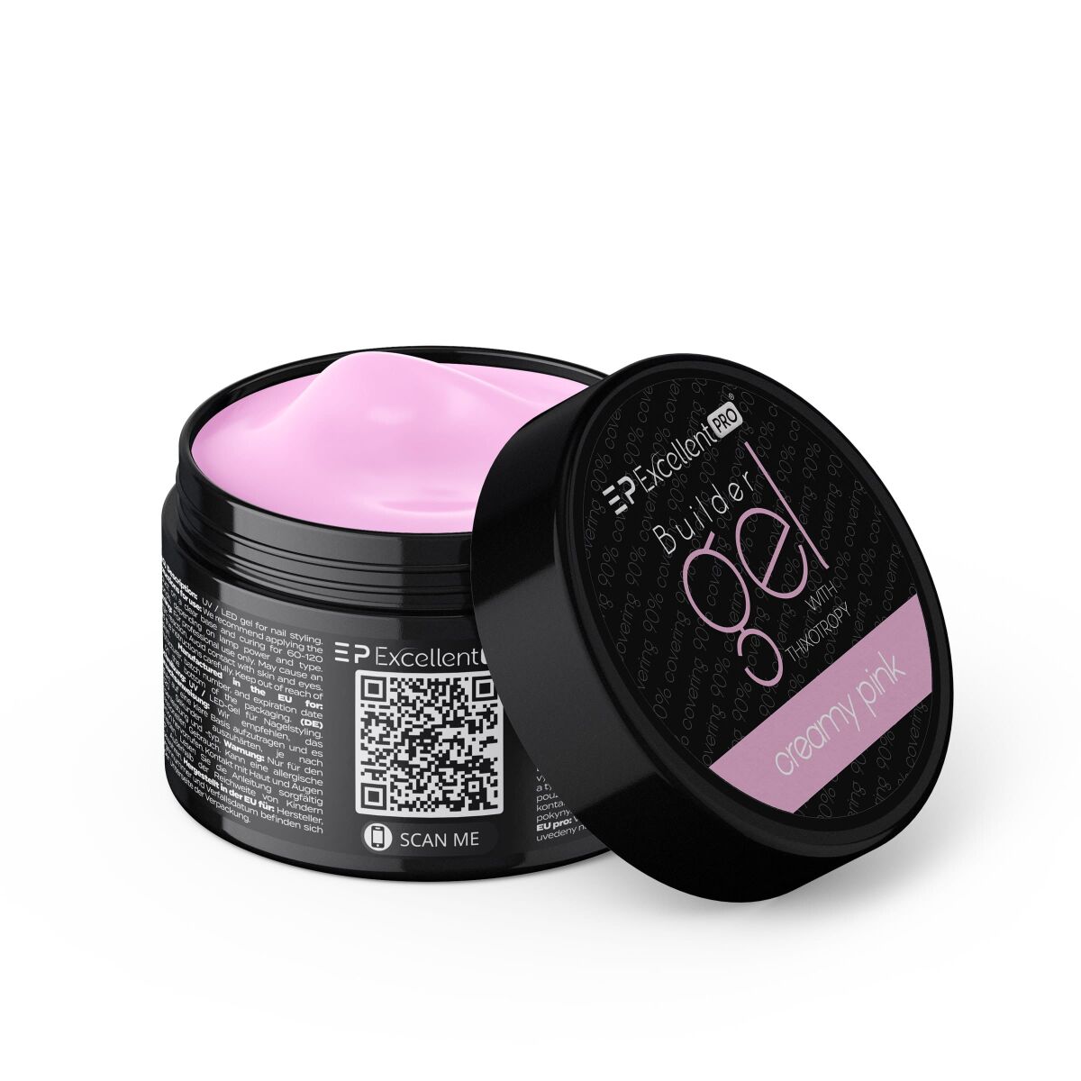 Excellent PRO Builder Gel With Thixotropy Creamy Pink 15g