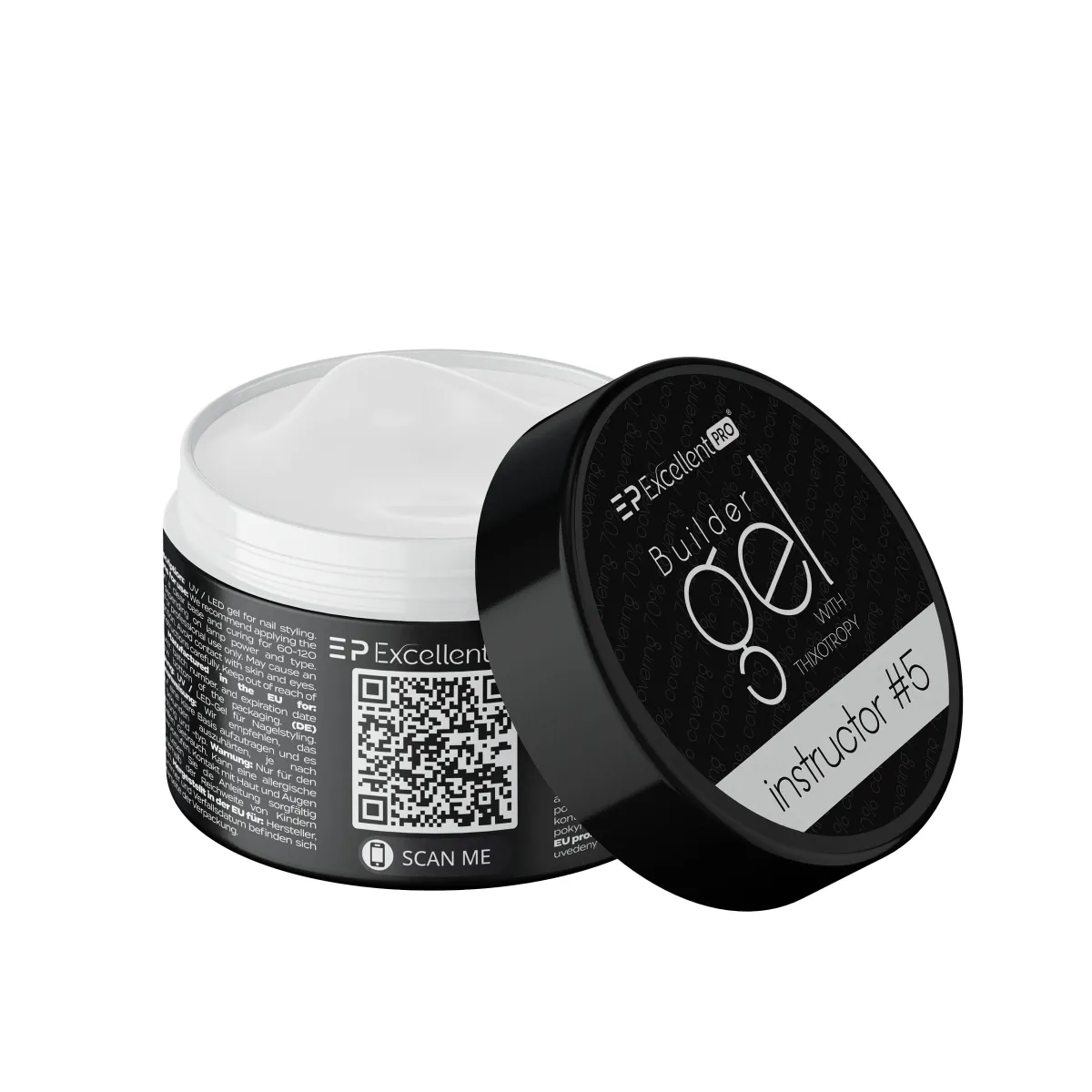 Excellent PRO Builder gel with thixotropy Instructor #5 MASTER WHITE 50g