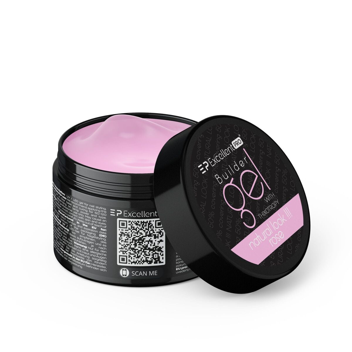 Excellent PRO Builder Gel With Thixotropy Natural Look Rose 50g