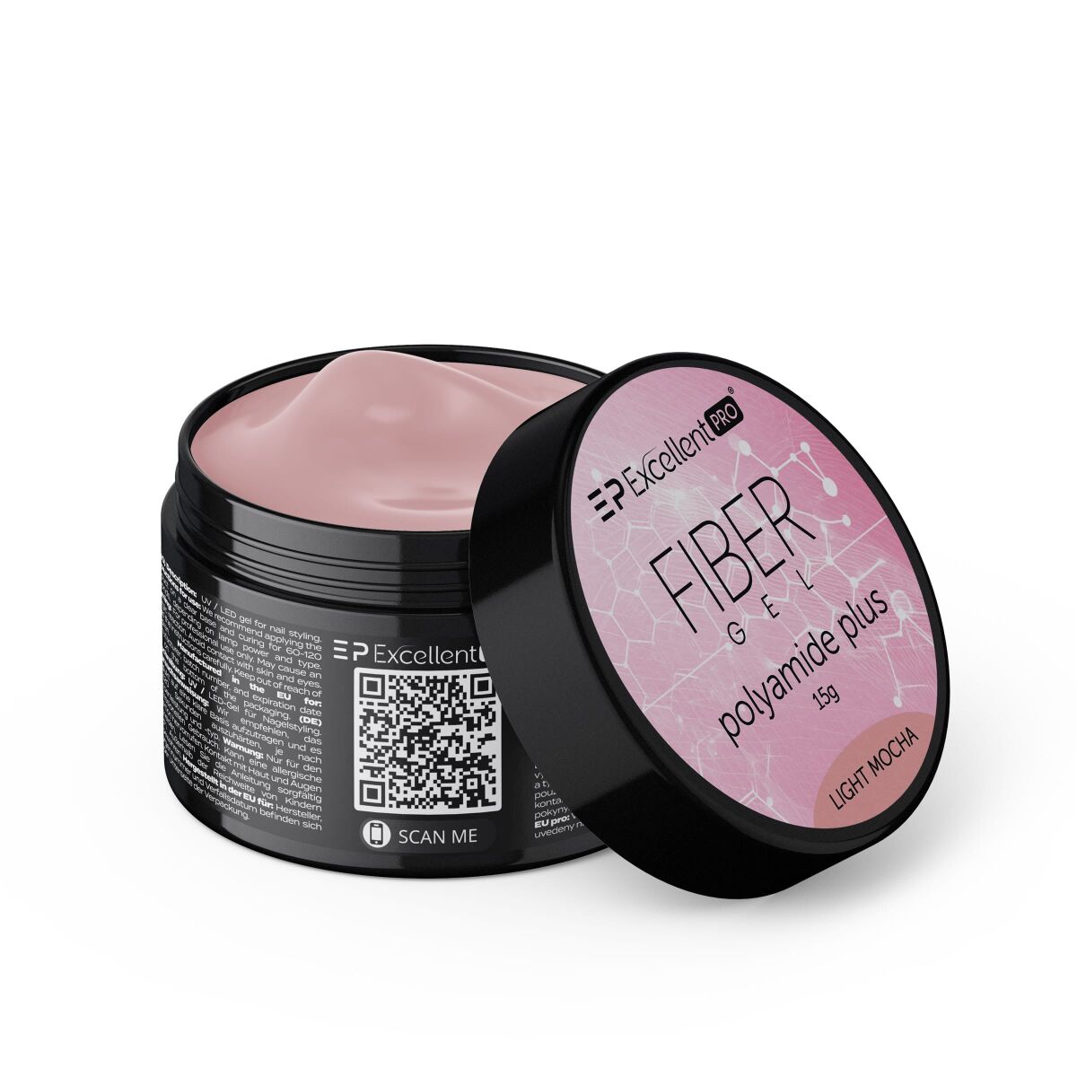 Excellent PRO Fiber Gel Polyamide Plus LIGHT MOCHA  15g