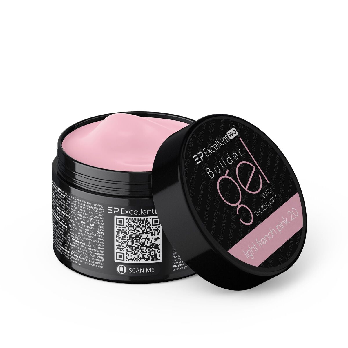 Excellent PRO Builder gel with thixotropy light french pink 2.0 50g