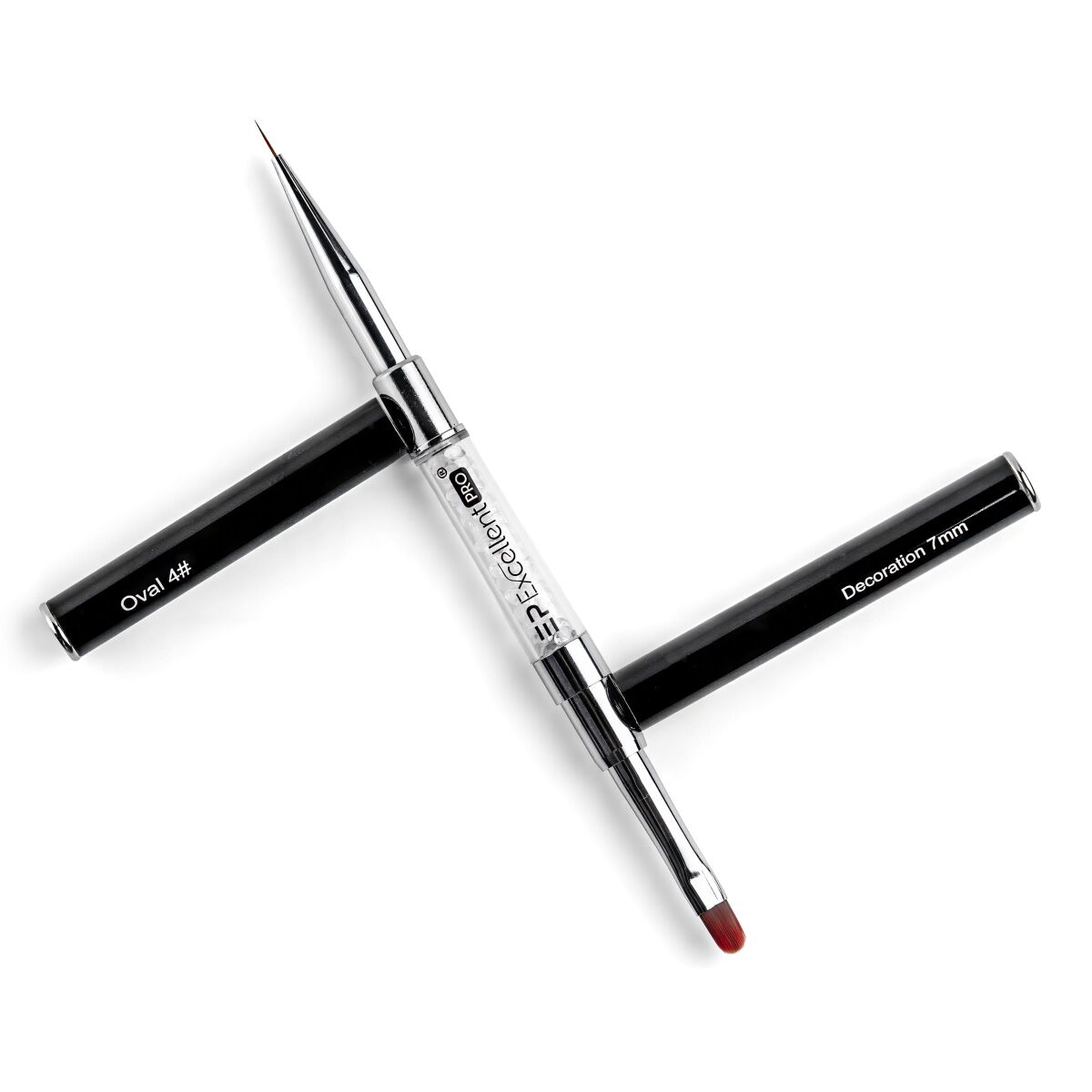 Excellent PRO Pędzelek 2in1 z cyrk. Oval #4 Deco 7mm