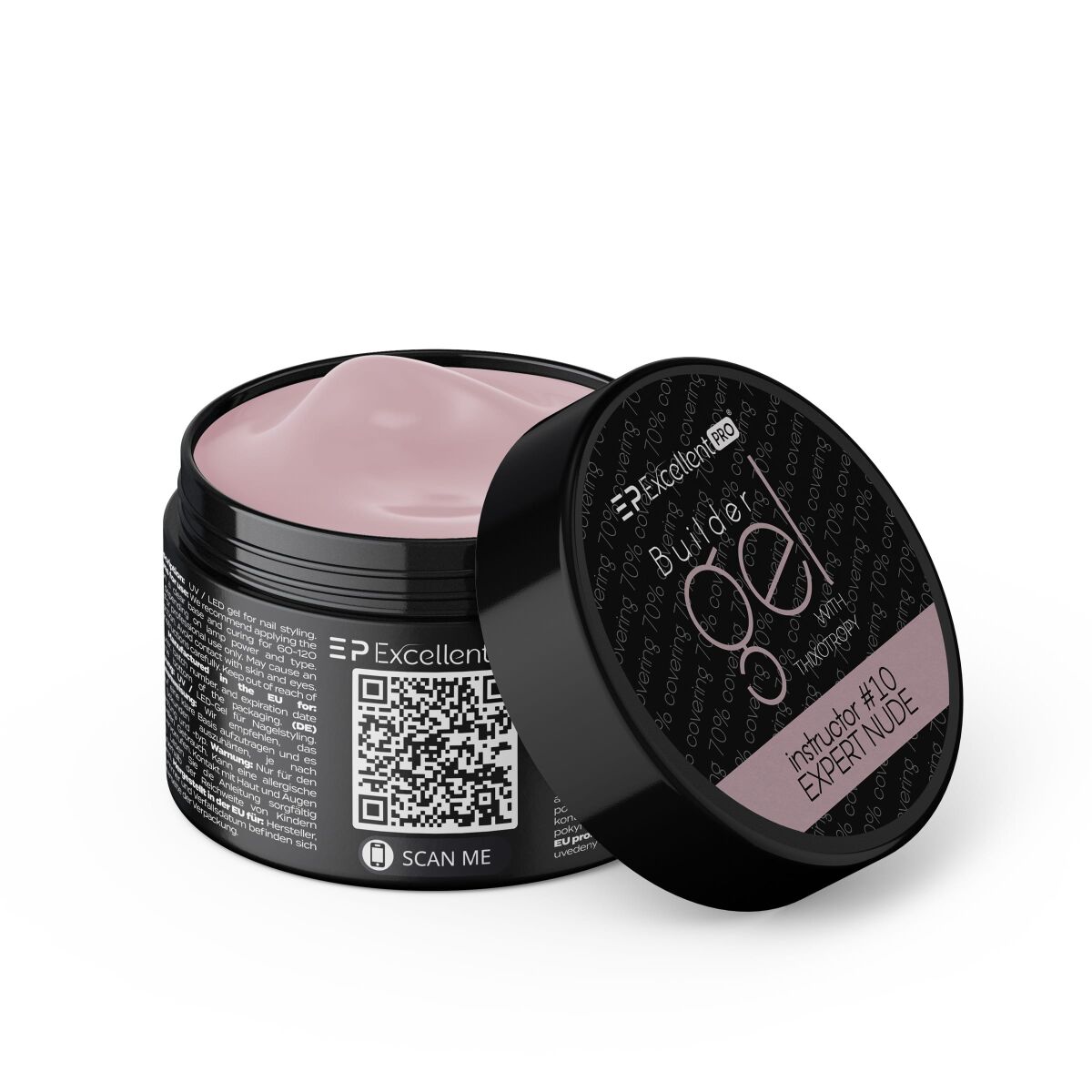 Excellent PRO Builder gel with thixotropy Instructor #10 EXPERT NUDE 15g