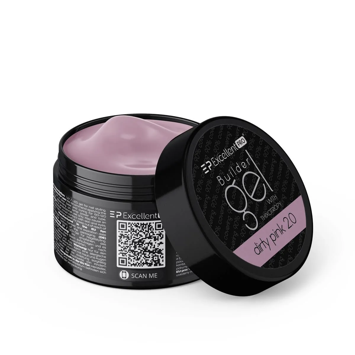 Excellent PRO Builder Gel With Thixotropy Dirty Pink 2.0 15g