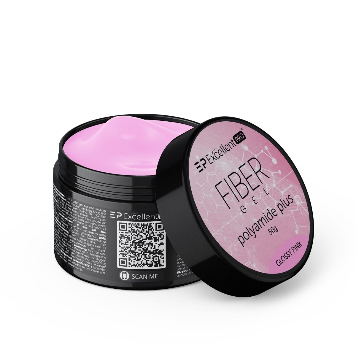 Excellent PRO Fiber Gel Polyamide Plus GLOSSY PINK  50g