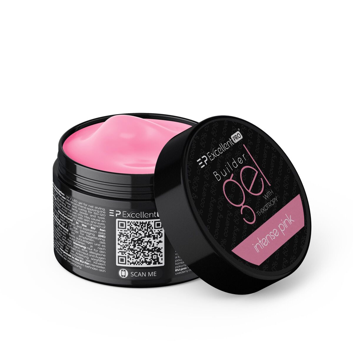 Excellent PRO Builder Gel With Thixotropy Intense Pink 15g