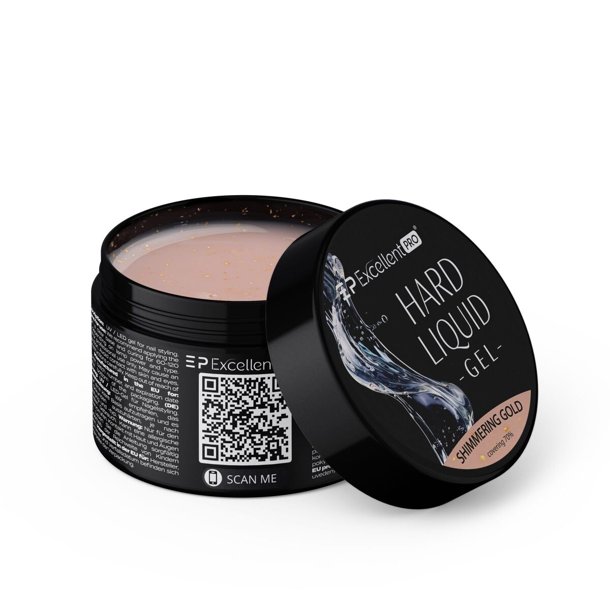 Excellent PRO Hard Liquid Gel Shimmering Gold 15g
