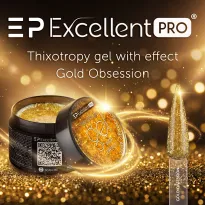 Excellent PRO Thixotropy gel with effect Gold Obsession 15g - 4