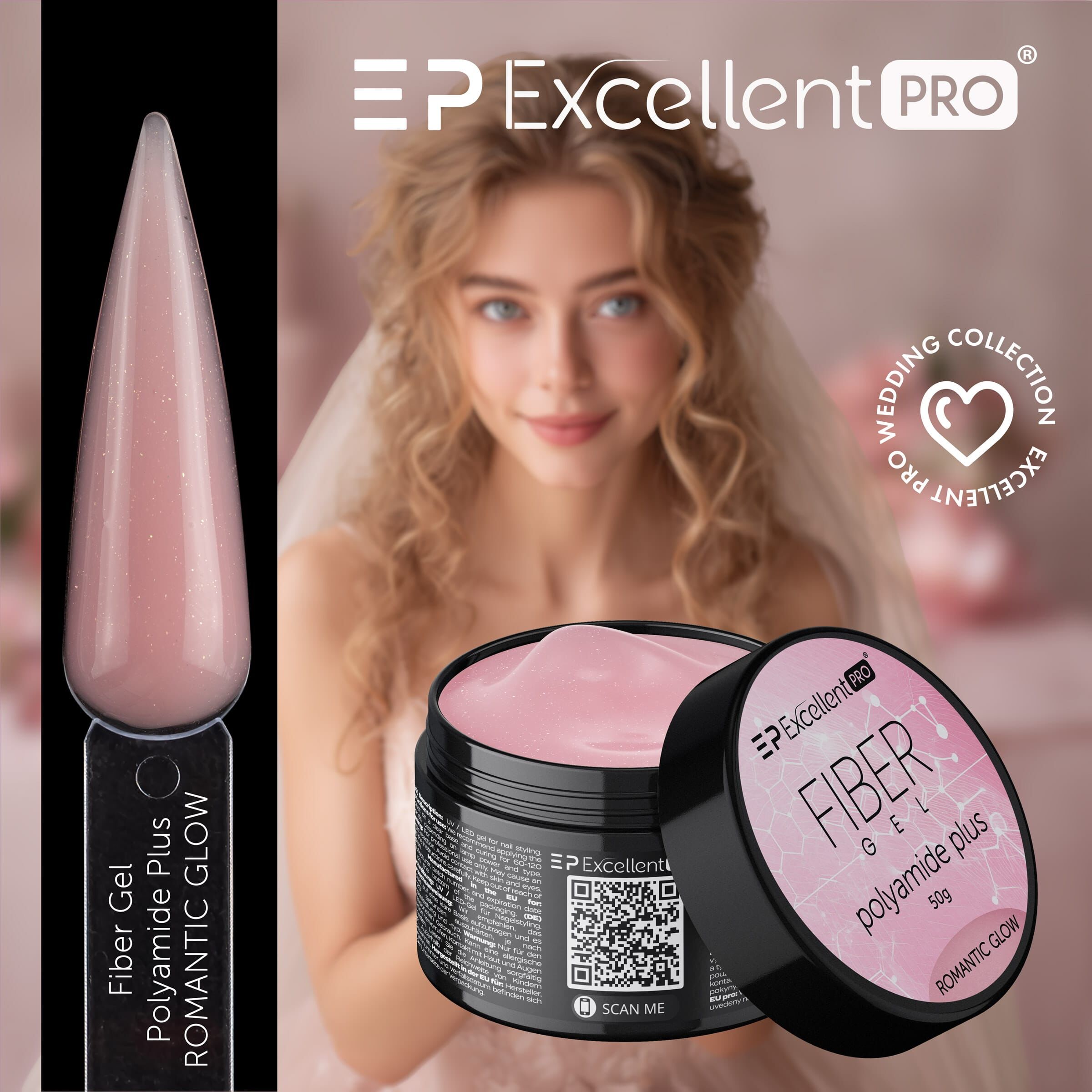 Excellent PRO Fiber Gel Polyamide Plus ROMANTIC GLOW