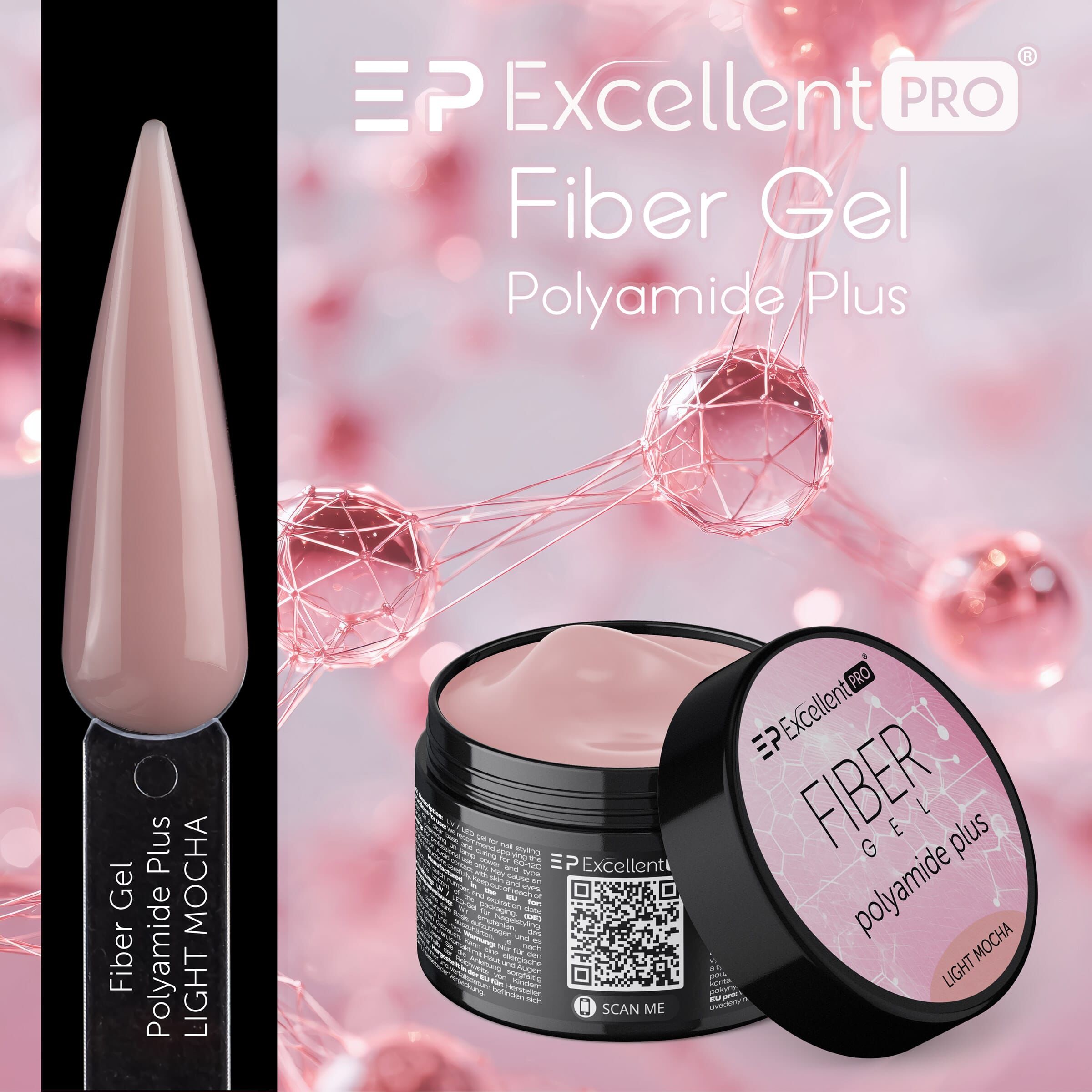 Excellent PRO Fiber Gel Polyamide Plus LIGHT MOCHA