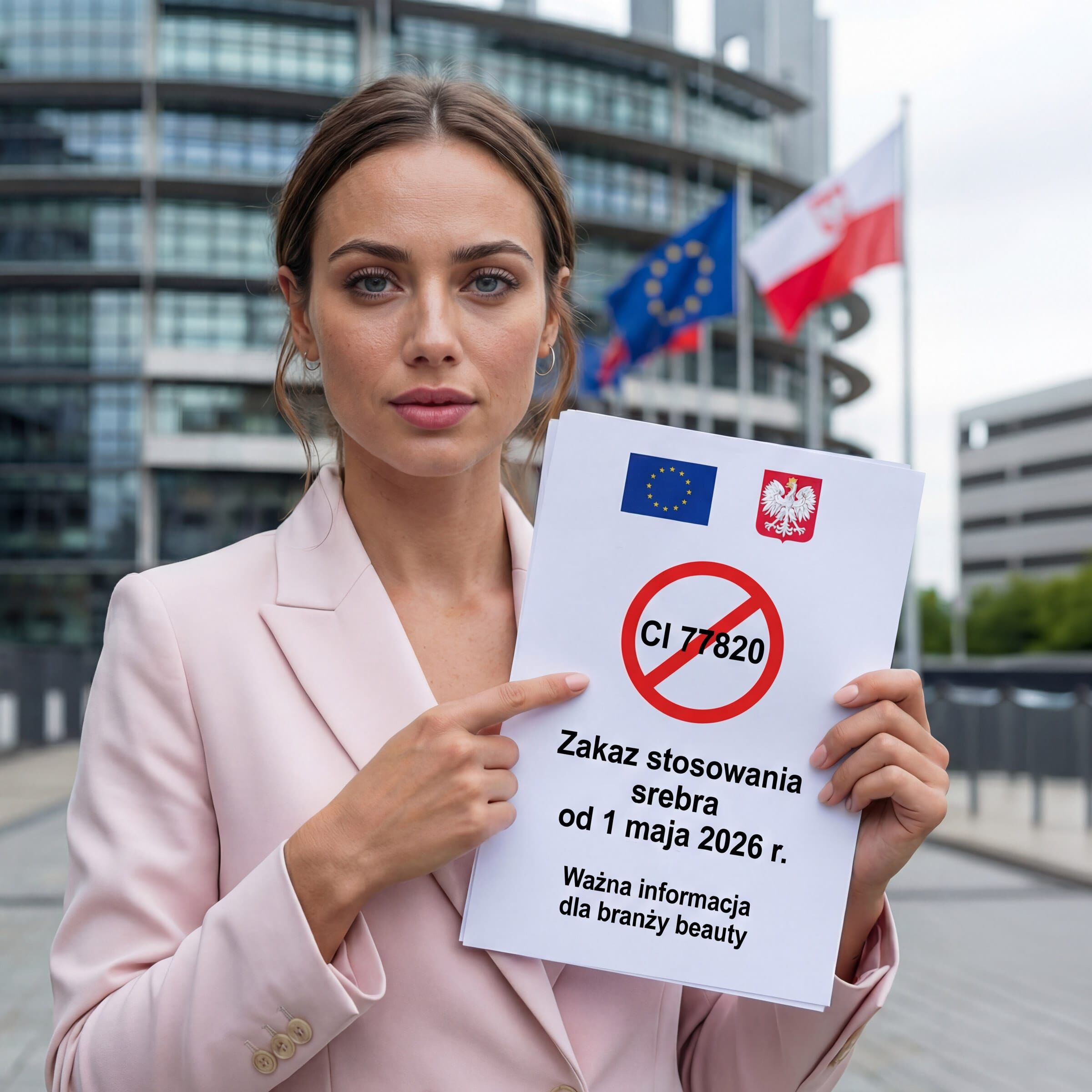 Zakaz stosowania srebra w produktach do stylizacji paznokci.