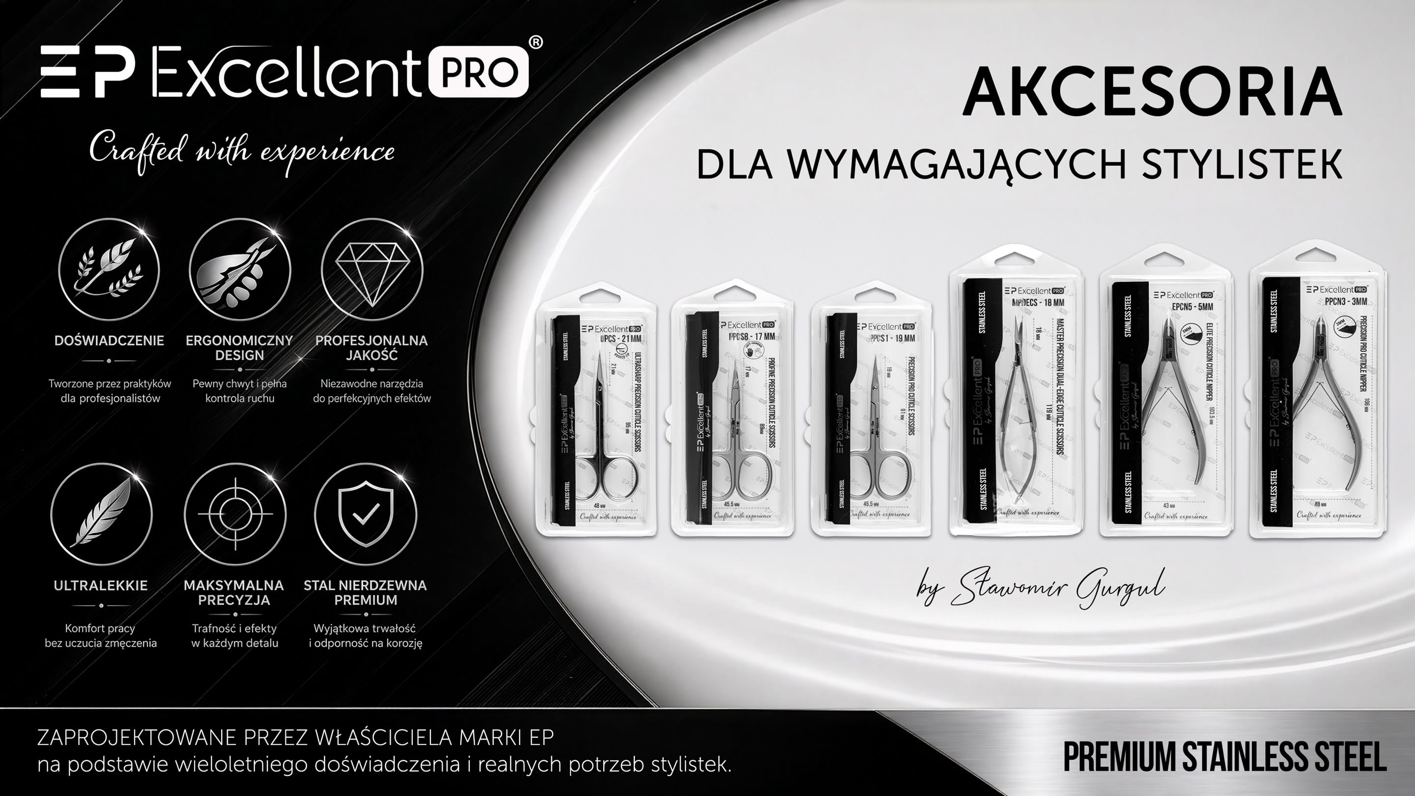 Cążki i nożyczki do skórek Excellent PRO Cążki i nożyczki do skórek Excellent PRO